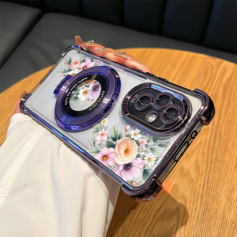 Oppo Reno 12 - Coque de téléphone à petites fleurs