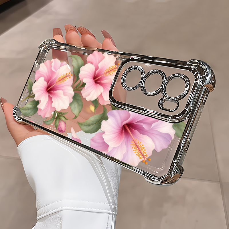 Coque à motif de fleurs d'hibi - Oppo Reno 12 avis et prix