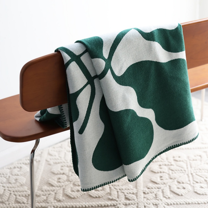 Couverture Jacquard en Faux ca - Cashmere Throw Blanket avis et prix