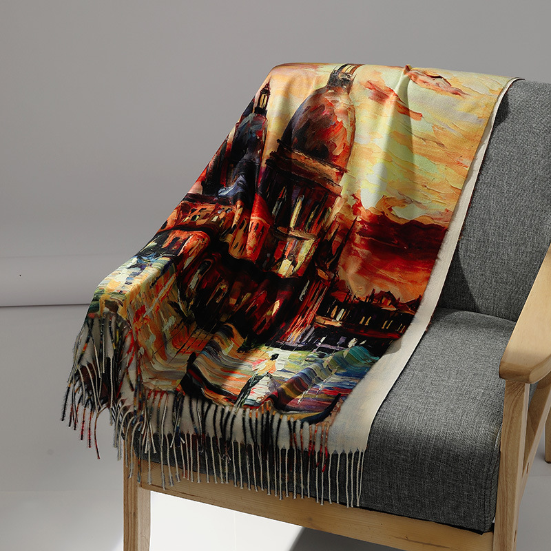 Marque de luxe peinture à l'hu - Cashmere Throw Blanket avis et prix